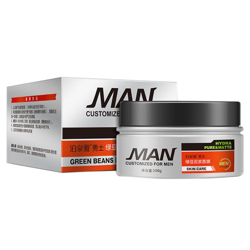 Men's Organic Mung Bean Mud Facial Mask